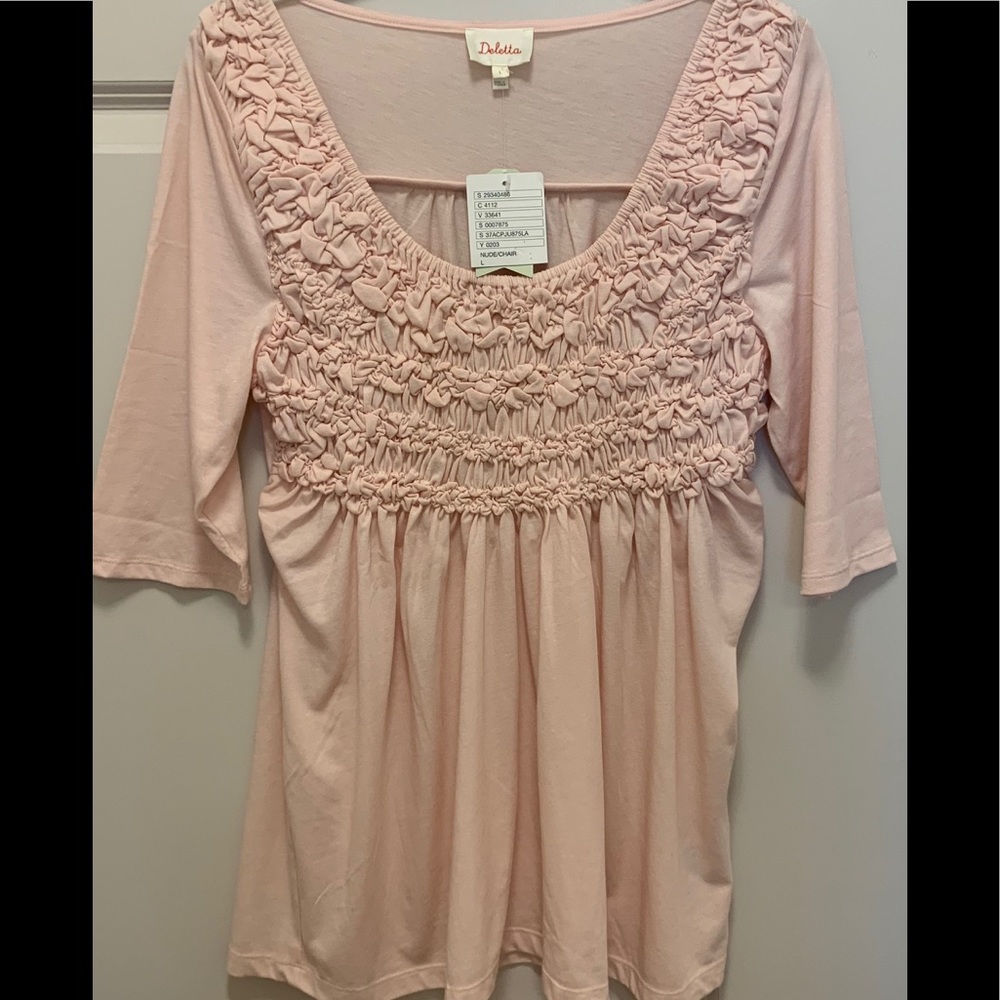 🌼🌺💐•NWT ANTHROPOLOGY SOFT PINK SPRING TOP•🌸
